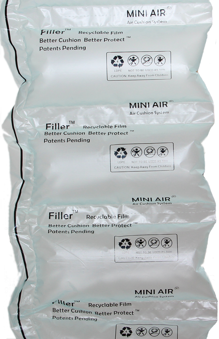 MINI AIR CLASI machine Filler Cushion (1 Cell Wide)  Cell size 4”x 8”, Roll size 8” x 2,300 ft