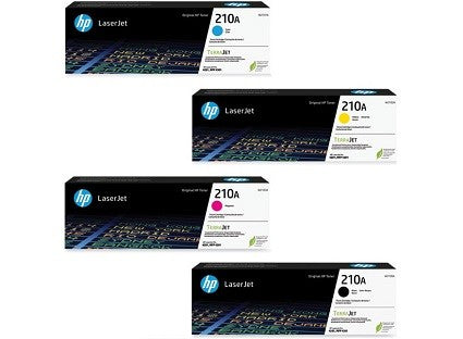 HP 210A Black Cyan Yellow Magenta Original LaserJet Toner Cartridges, 4PK
