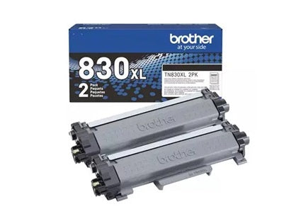 Brother TN-830XL High Yiled Black toner cartridge – Twin Pack – TN830XL2PK – Up to 3,000 pages/cartridge