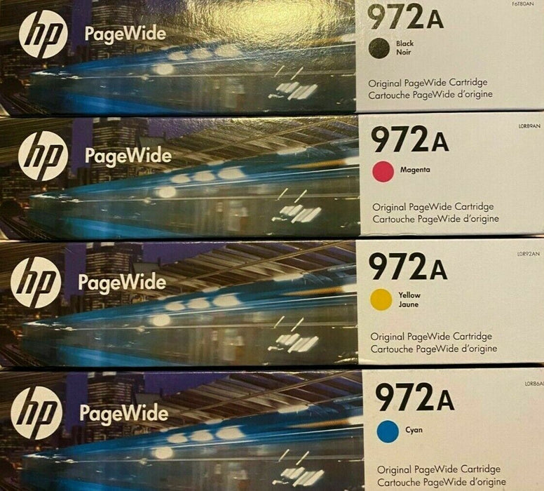 HP 972A Black,Yellow,Cyan & Magenta (L0R86AN, L0R89AN, L0R92AN, F6T80AN)