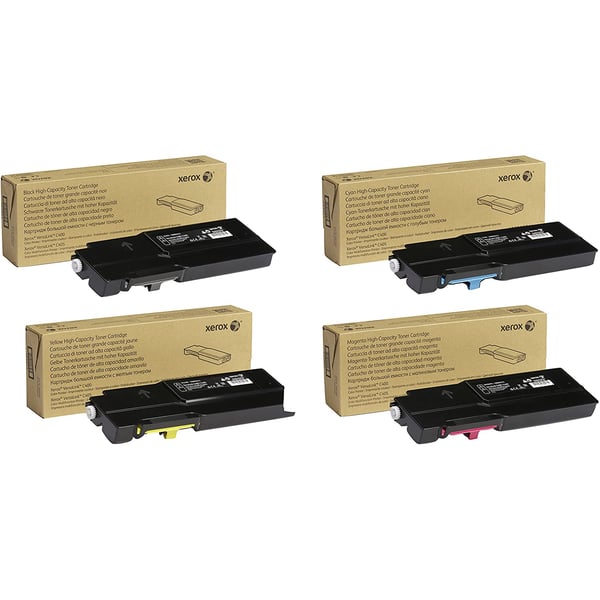 Genuine Xerox toner multi-packContains 106R03512,106R03513,106R03514,106R03515, Black, Cyan, Magenta, Yellow Cartridges High capacity