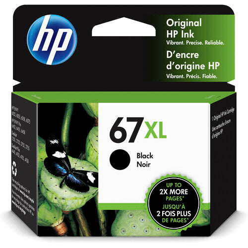 HP 67XL High-Yield Black Ink Cartridge for Select ENVY and Deskjet Printers