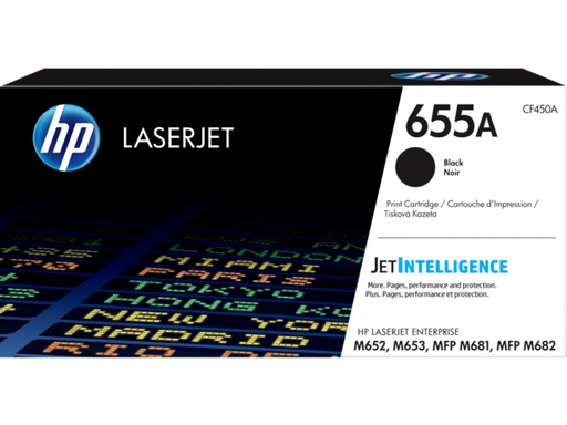 HP 655A Black Original LaserJet Toner Cartridge CF450A