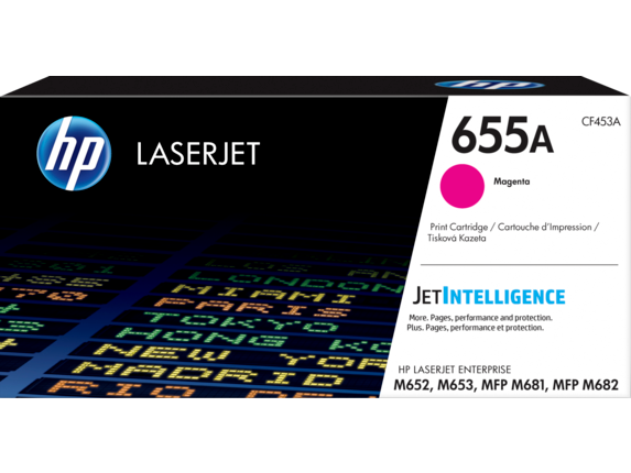 HP 655A Magenta Original LaserJet Toner Cartridge CF453A