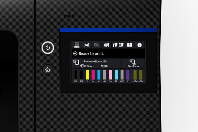 Epson SureColor P5370 control panel close-up