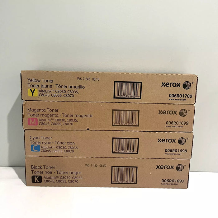 Xerox AltaLink C8030 High Yield KCMY 006R01697-006R01698-006R01699, 006r01700 Toner Set