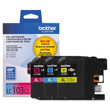 Brother LC103 Innobella High Yield Ink Cartridge,Color (3 pk. 600 Page Yield)