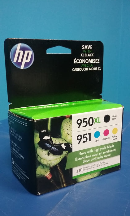 HP 950XL High Yield Black-951 Standard Tri-Color Ink Cartridges, C2P01FN140, Combo Pack