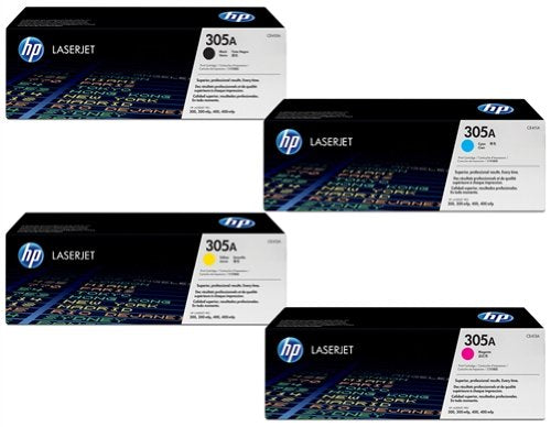 HP 305A, Four Pack of CE410A Black, CE411A Cyan ,CE412A Yellow ,CE413A Magenta Value Set
