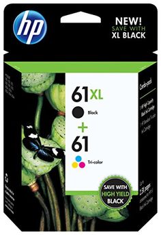HP 61XL Black High Yield-61 Tri-color Original Ink Cartridges,CZ138FN, Multi-pack