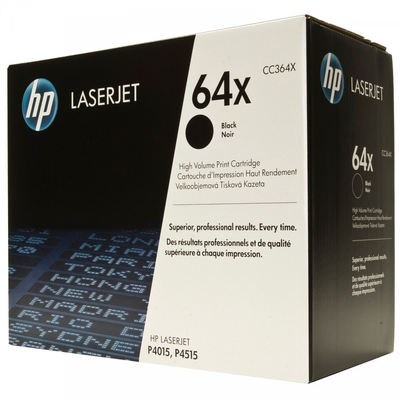 HP 64X, Black Original Toner Cartridge (CC364X)
