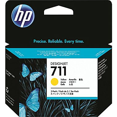 HP 711 genuine 4PK ink Cartridges for use with Designjet T120 24", Designjet T520 24", Designjet T520 36"