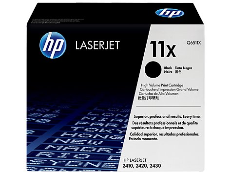 HP 11X High Yield Black Original Toner Cartridge in Retail Packaging, Q6511X (12,000 Pages)