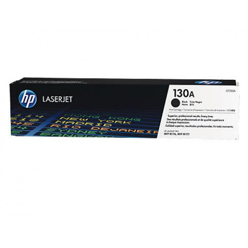 HP 130A Black Original Toner Cartridge in Retail Packaging, CF350A (1,300 Pages)