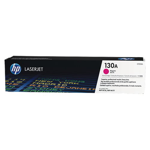 HP 130A Magenta Original Toner Cartridge in Retail Packaging, CF353A (1,000 Pages)