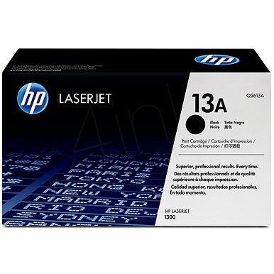 HP 13A Black Original Toner Cartridge in Retail Packaging, Q2613A (2,500 Pages)