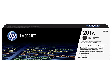 HP 201A Black Original Toner Cartridge in Retail Packaging, CF400A (1,500 Pages)
