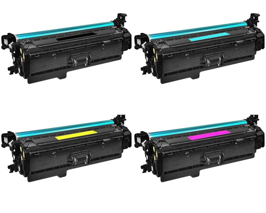 Compatible Replacement Toner Cartridge Set of 4 for HP 201X High Yield: Black, Cyan, Magenta, Yellow