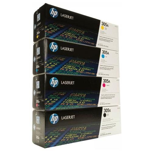 HP 305X, Four Pack of CE410X Black, CE411A Cyan ,CE412A Yellow ,CE413A Magenta Value Set