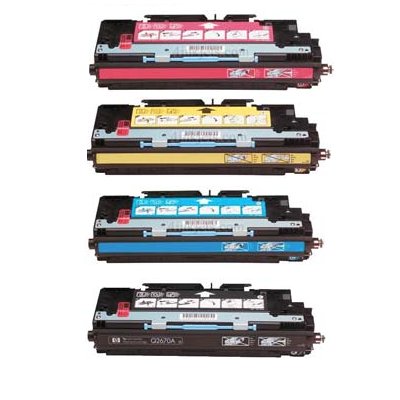 Remanufactured Replacement Laser Toner Cartridge Set of 4 for HP 309A: Black, Cyan, Magenta, Yellow