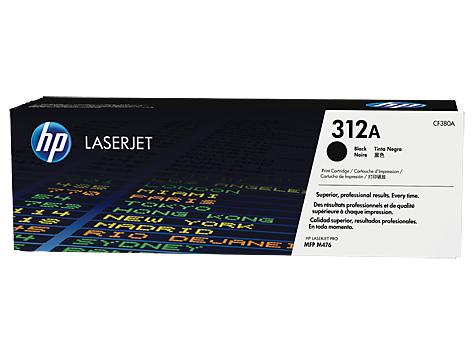 HP 312A Black Original Toner Cartridge in Retail Packaging, CF380A (2,400 Pages)