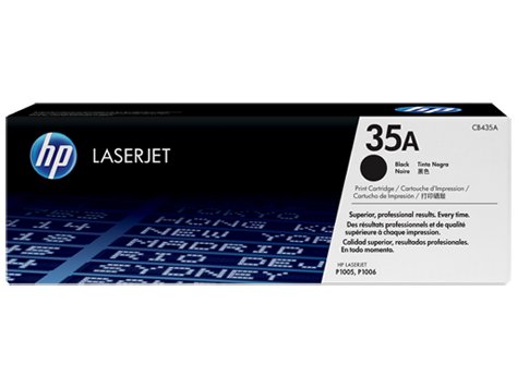 HP 35A Black Original Toner Cartridge in Retail Packaging, CB435A (1,500 Pages)