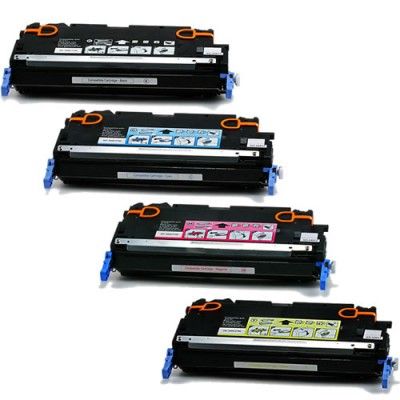 Remanufactured Replacement Laser Toner Cartridge Set of 4 for HP 502A: Black, Cyan, Magenta, Yellow