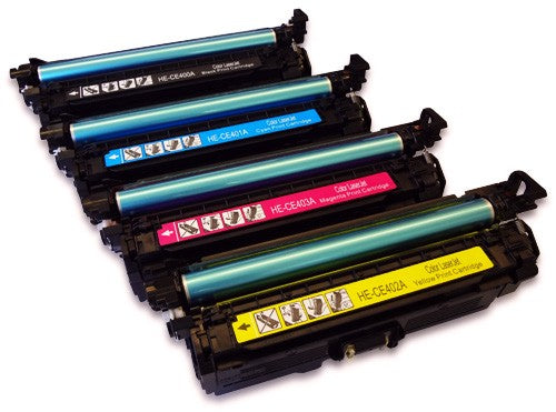 Remanufactured Replacement Laser Toner Cartridge Set of 4 for HP 507X: Black, Cyan, Magenta, Yellow