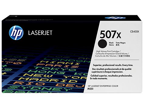 HP 507X High Yield Black Laser Toner Cartridge, CE400X (11,000 Pages)