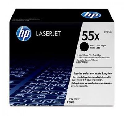 HP 55X High Yield Black Original Toner Cartridge in Retail Packaging, CE255X (12,500 Pages)