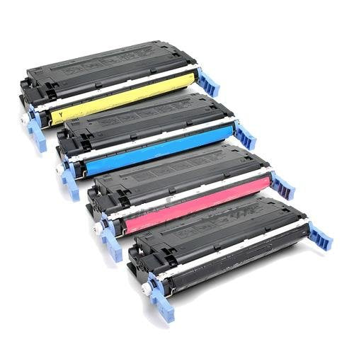Remanufactured Replacement Laser Toner Cartridge Set of 4 for HP 641A: Black, Cyan, Magenta, Yellow