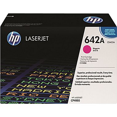 HP 642A Magenta Original Toner Cartridge in Retail Packaging, CB403A (7,500 Pages)