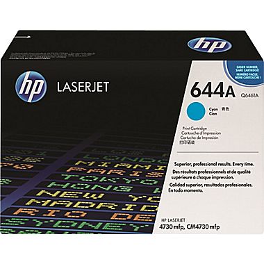 HP 644A Cyan Original Toner Cartridge in Retail Packaging, Q6461A (12,000 Pages)
