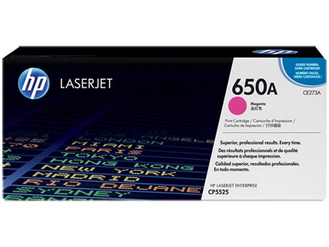 HP 650A Magenta Original Toner Cartridge in Retail Packaging, CE273A (15,000 Pages)