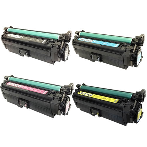 Compatible Replacement Toner Cartridge Set of 4 for HP 653X: Black, Cyan, Magenta, Yellow