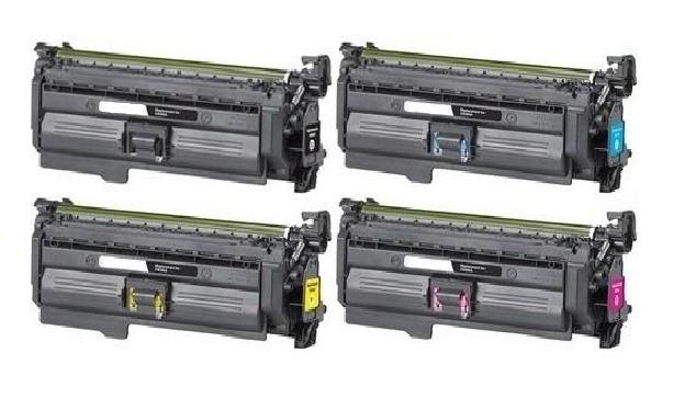 Remanufactured Replacement Laser Toner Cartridge Set of 4 for HP 654X: Black, Cyan, Magenta, Yellow
