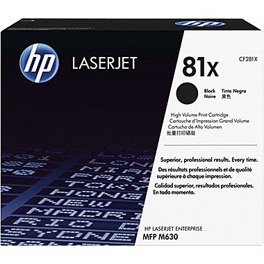 HP 81X High Yield Black Original Toner Cartridge in Retail Packaging, CF281X (25,000 Pages)