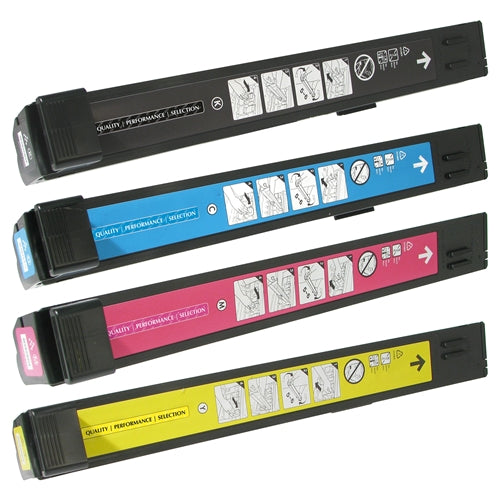 Remanufactured Replacement Laser Toner Cartridge Set of 4 for HP 824A: Black, Cyan, Magenta, Yellow
