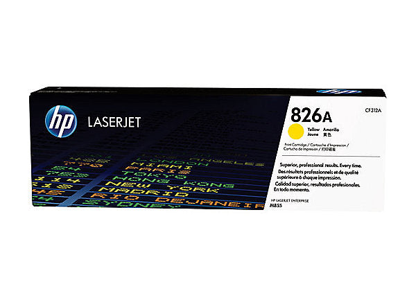 HP 826A Yellow Original Toner Cartridge in Retail Packaging, CF312A (31,500 Pages)