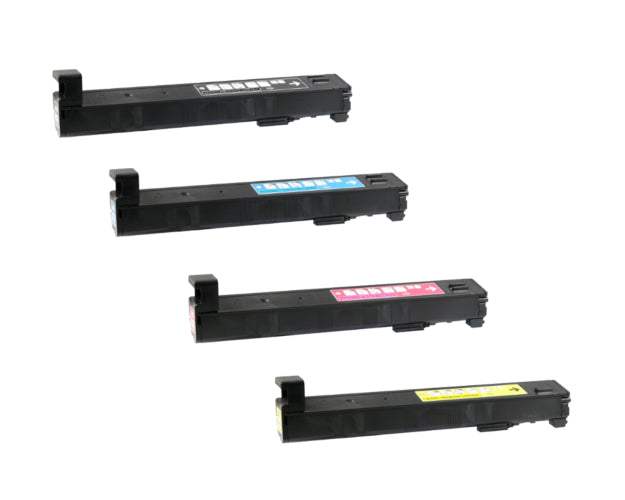 Remanufactured Replacement Toner Cartridge Set of 4 for HP 827A: Black, Cyan, Magenta, Yellow