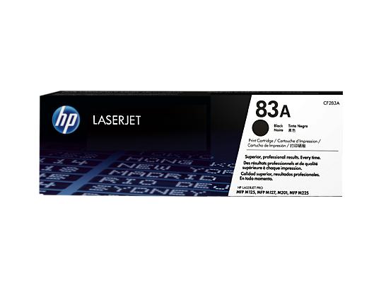 HP 83A Black Original Toner Cartridge in Retail Packaging, CF283A (1,500 Pages)