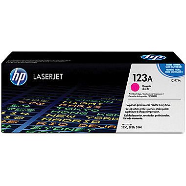 HP 123A _Magenta Original Toner Cartridge in Retail Packaging, Q3973A (2,000 Pages)