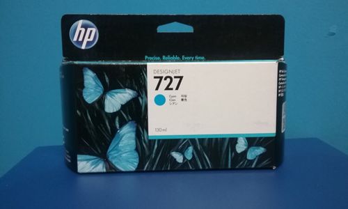 Genuine HP 727 130ml High Yield Cyan Ink Cartridge (B3P19A)