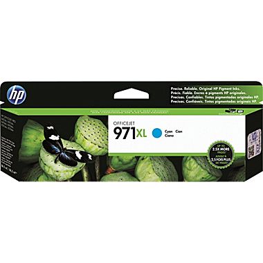 HP 971XL High Yield Cyan Ink Cartridge, CN626AM