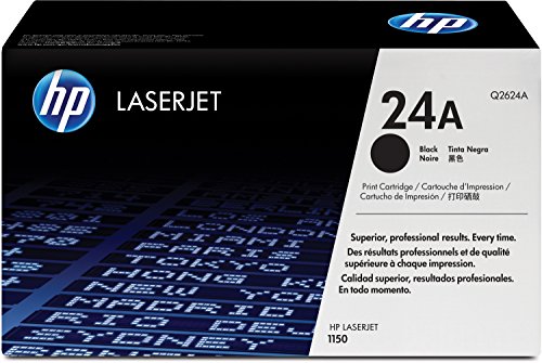 HP 24A Black Original Toner Cartridge in Retail Packaging, Q2624A (2,500 Pages)